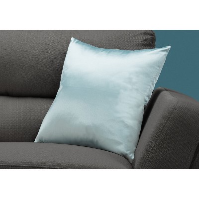 Mint Satin 18" Square Decorative Throw Pillow with Polyester Insert