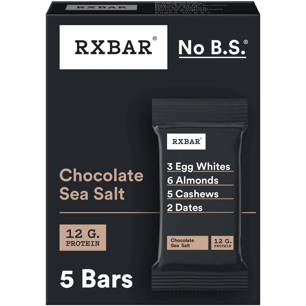 UPC 858030008417 product image for RXBAR Chocolate Sea Salt Protein Bars - 9.1oz/5ct | upcitemdb.com