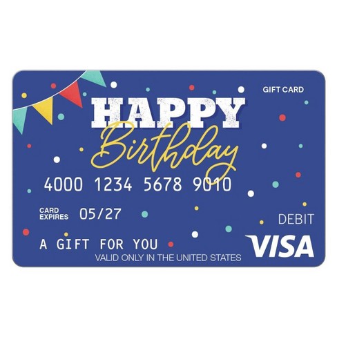 Visa Happy B-Day eGift Card - $50 + $5 Fee (Email Delivery) - image 1 of 1