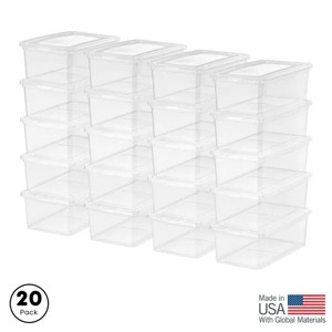 Racxily Plastic Storage Bins,  Stackable Organizing Box, Durable Nestable Containers, Clear - 1 of 4