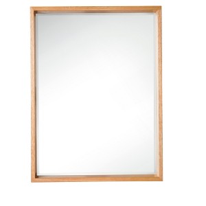 James Martin Vanities Milan 23.6" Rectangular Cube Mirror, Natural Ash - 1 of 2