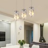 VYNXARIA 4 - Inch Chrome Modern Crystal Prism Ceiling Lights, 3 - Pack Adjustable Hanging Pendant Lamps - 3 of 4