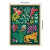 Kate and Laurel Framed Canvas Wall Art Print Jungle Animals by Rachel Lee, 18 x 24 Sylvie Natural Frame, Whimsical, Animal Art for Wall Decor - 2 of 4
