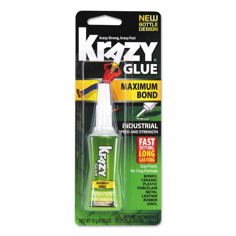 Maximum Bond Krazy Glue Clear 0.52 oz Tube KG48948MR, 1 of 2