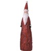 Transpac Large Resin Wood Look Santa Figurine Set of 2 Decorative Objects for Holiday Home Decor - 3 of 4
