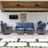 UPTIOT Polyethylene (PE) Wicker 5 - Person Seating Group with Cushions - 4 of 4