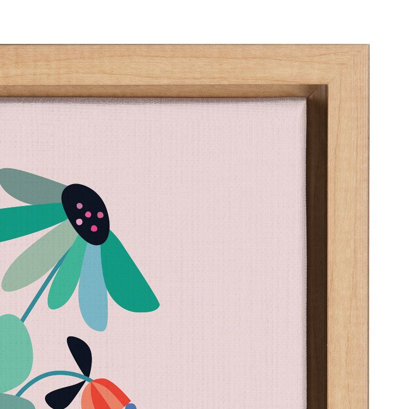 18&#34; x 24&#34; Sylvie Mid-Century Modern Daisies Framed Canvas Natural - Kate &#38; Laurel All Things Decor, 4 of 7