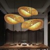 1-Light Bamboo Pendant Light - 3 of 4