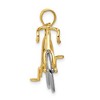 Black Bow Jewelry 14k Two Tone Gold Large 3D Bicycle Pendant - 2 of 4