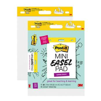 Great Value, Post-It® Easel Pads Super Sticky Vertical-Orientation Self-Stick  Easel Pad Value Pack, Unruled, 25 X 30, White, 30 Sheets, 6/Carton by  3M/COMMERCIAL TAPE DIV.