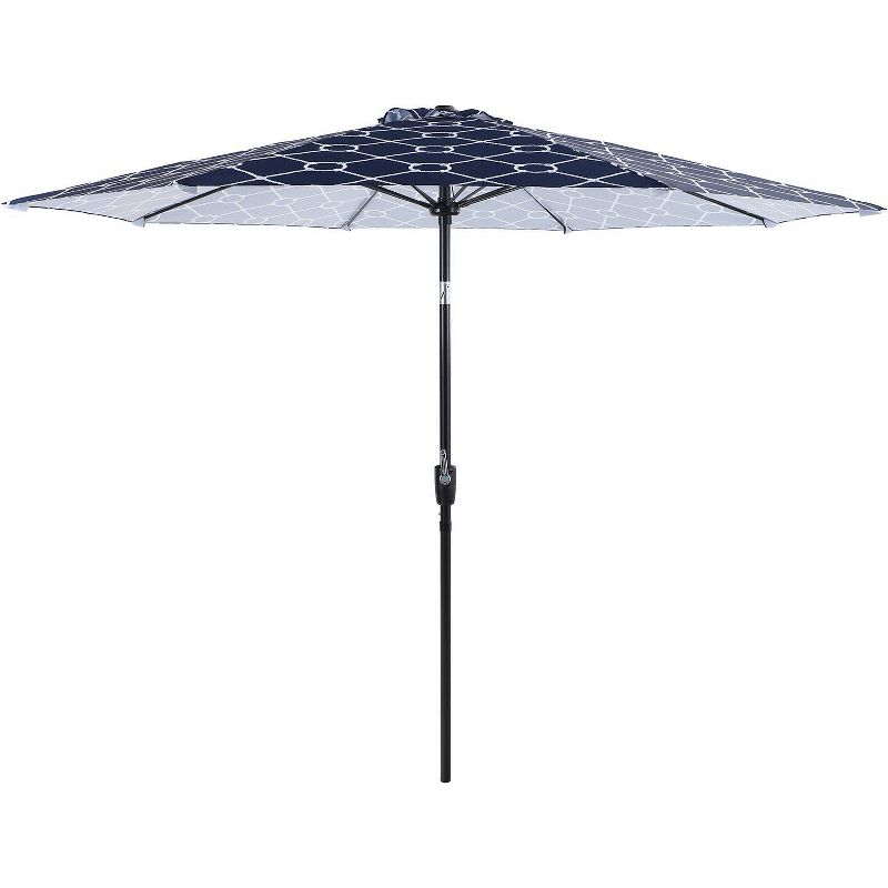 9&#39; x 9&#39; Outdoor Patio Market Umbrella with Tilt Crank Navy - Captiva Designs, 3 of 13