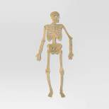 45" Halloween Metal Posable Skeleton Gold - Threshold™
