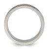 Black Bow Jewelry Men's 8mm Titanium & Gold Tone Grooved Standard Fit Band - 3 of 4