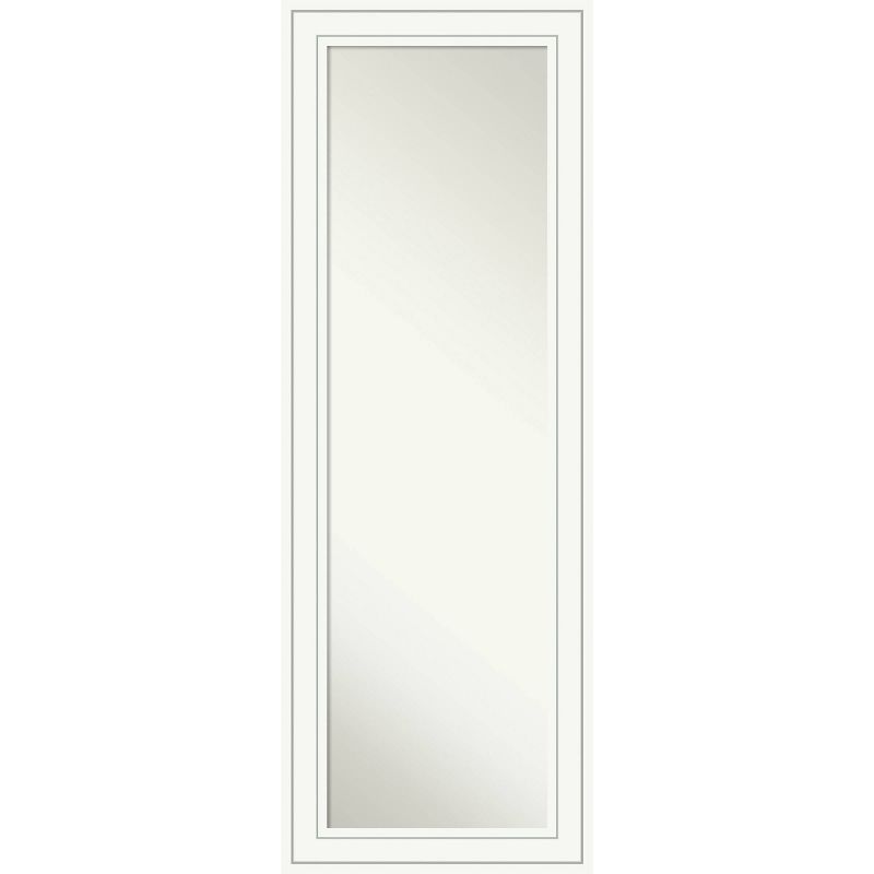 19&#34; x 53&#34; Non-Beveled Craftsman White Wood on The Door Mirror - Amanti Art, 1 of 12