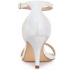 Allegra K Women's Glitter Open Toe Ankle Buckle Strap Stiletto Heel Sandals - 3 of 4