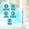 Brentwood 32-In. 3-Speed Portable Oscillating Tower Fan with Timer, F-32T (White) - 2 of 4
