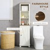 Dexmalle Mid Century Slim Bathroom Storage Cabinet with Triple Open Shelves - 4 of 4