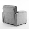 Vynxaria 38" Oversized Chenille Lounge Chair - Plush Comfort for Modern Living Spaces - 3 of 4