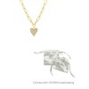 Adornia 14k Gold Plated Adjustable Chunky Paperclip Link Pave Heart Necklace - image 4 of 4