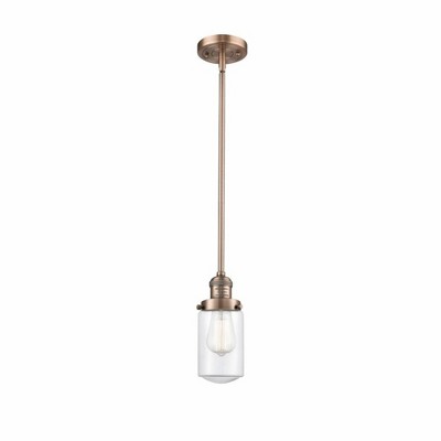 Dover - 1 Light Stem Hung Mini Pendant In Traditional Style-10.25 Inches Tall and 4.5 Inches Wide