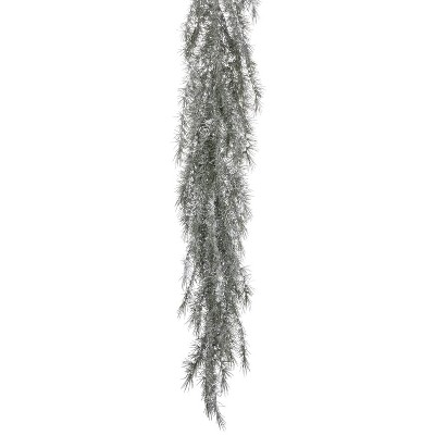 Sullivans Artificial 6'9" Snowy Weeping Pine Garland, Green