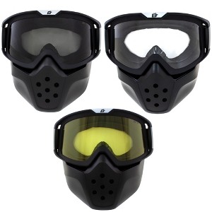 3 Pairs of Birdz Eyewear Pelican Safety Goggles with Clear, Smoke, Yellow Lenses - 1 of 4