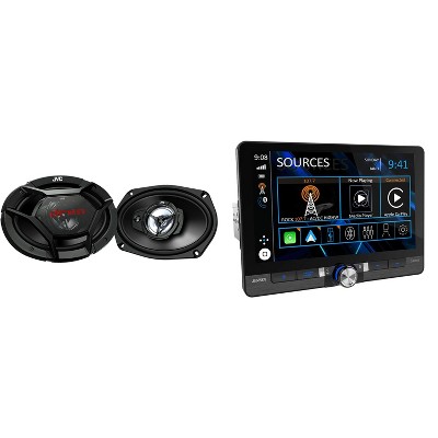 Jensen 8" Touch Screen Receiver with Apple CarPlay, Android Auto + 6x9 Speakers