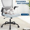 Ergonomic Office Chair - Adjustable Lumbar, Flip-Up Armrests | Comfy Computer Chair for Home Office, Study | Breathable - 4 of 4
