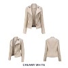Clearlove Womens Casual Light Studded Shoulder Long Sleeve Cropped Zipper Moto Biker Faux Leather Jacket Coats - 4 of 4