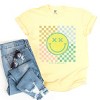 Simply Sage Market S.W.Smiley Four Square Smiley Face Garment Dyed Tee - 3 of 4