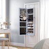 SONGMICS 6 LEDs Mirror Jewelry Cabinet, 47.2-Inch Tall Wall/Door Mounted Jewelry Armoire Organizer - 3 of 4