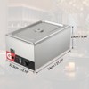Commercial Food Warmer,1200W Electric Steam Table, Professional Countertop Stainless Steel Buffet Bain Marie,86-185°F Temp Control - 4 of 4