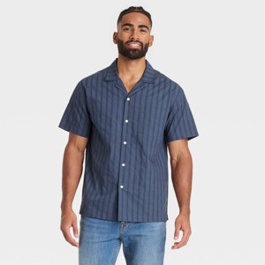 Men's Striped Short Sleeve Button-Down Shirt - Goodfellow & Co™ - 1 of 3
