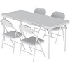 Boys and Girls Folding Table and Chairs Set of 3, Portable Table and Chair with Pu Soft Cushion, Suitable for Eating, Reading and Playing - 3 of 3