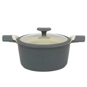 Oster Rooney 5 Quart Ceramic Nonstick Cast Aluminum Dutch Oven with Lid in Grey - 1 of 4