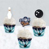 Big Dot of Happiness Strike Up the Fun - Bowling - Cupcake Decoration - Birthday Party or Baby Shower Cupcake Wrappers and Treat Picks Kit - Set of 24 - 3 of 4