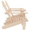 vidaXL Patio Adirondack Chair with Tea Table – Comfortable Outdoor Seating, Solid Fir Wood, Easy Assembly, Weather-Resistant, Ergonomically Design - 3 of 4