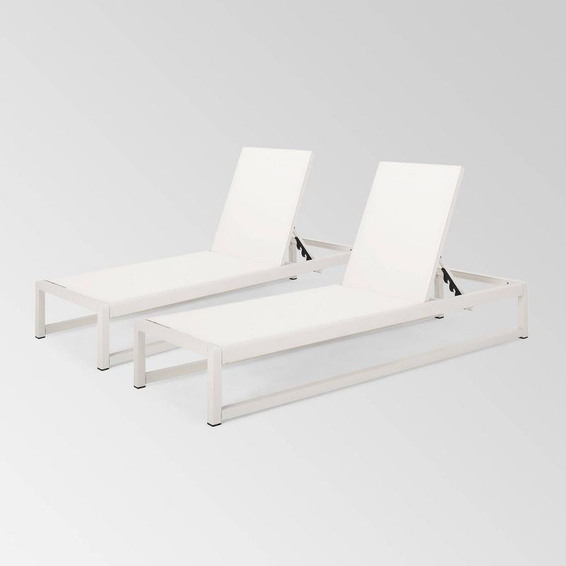 Metten 2PK Aluminum Mesh Chaise Lounge - Christopher Knight Home
, 1 of 8