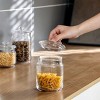 Slickblue Clear Glass Storage Containers with Lids, Set of 3, 23.5-40.9 oz, Perfect for Food & Household Items - 3 of 4