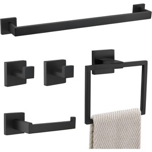 5 Pieces Bathroom Hardware Set, Brushed Nickel Bathroom Accessories, Bathroom Towel Bar Set, 23.6 Inch - 1 of 4