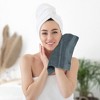 Unique Bargains Multi-Purpose Cotton Waffle Checkered Design Face Towels for Bathroom 6 Packs - 3 of 4