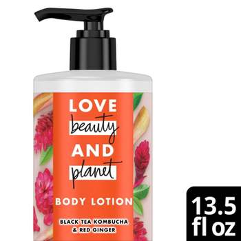 Love Beauty and Planet Vitality Zing Black Tea Kombucha & Red Ginger Lotion Spicy Ginger Scented - 13.5oz