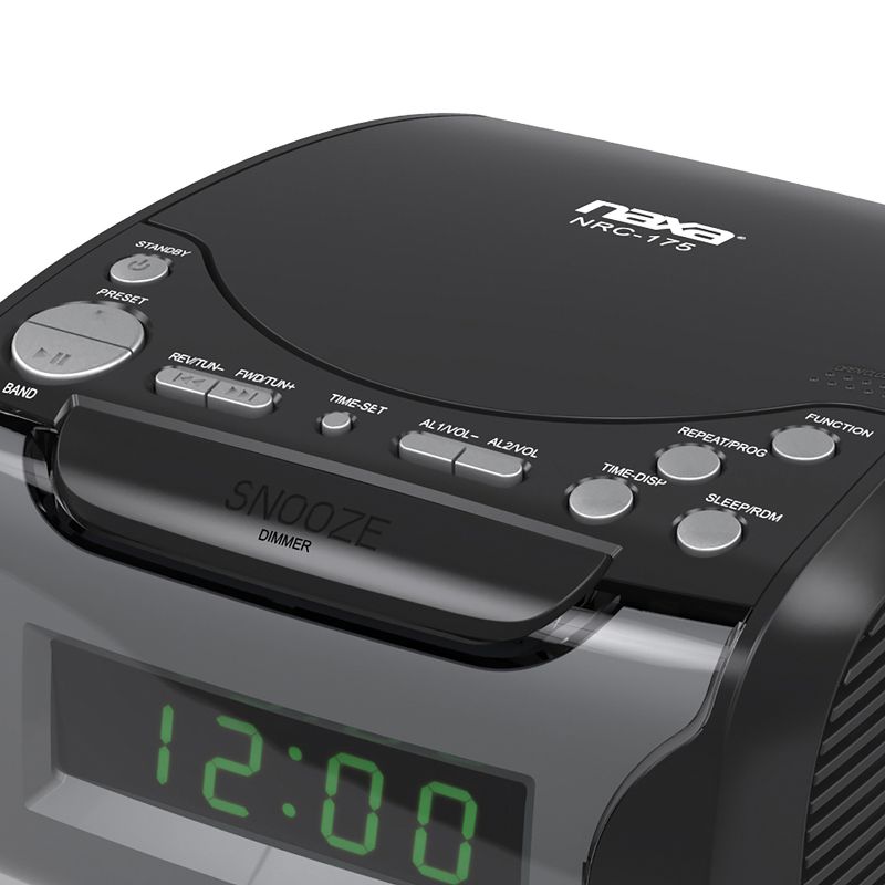Naxa® Digital Alarm Clock Radio and CD Player, 2 of 5