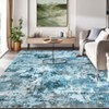 Modern Abstract Runner Rug, Washable Non-Slip Faux Wool Carpet, Soft for Kitchen, Hallway, Entryway, Bedroom, Laundry Room. - 3 of 4