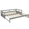 NicBex Twin Size Modern Bed Frame Sofa Bed with Trundle & Storage,Extending Daybed Platform Bed for Bedroom,Study,Kids Room - 4 of 4