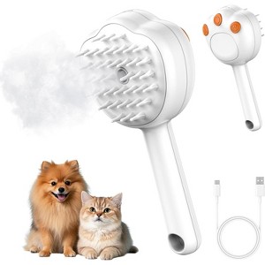 BABYYER Steam Cat Brush, 6-in-1 Dog Brush Spritz Defur Comb, Steamy Skin Friendly Deshedding Grooming Tool, Suitable for Shedding & Haired Pets - 1 of 4