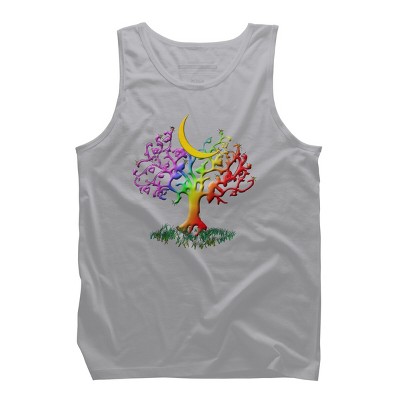 Adult Design By Humans Rainbow Pride Tree of Life By Fluffydstroyer Tank Top