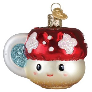 Old World Christmas Blown Glass Ornament for Christmas Tree, Mushroom Coffee - 1 of 4