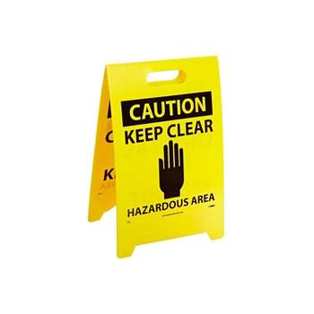 National Marker Floor Sign Dbl Side Caution Chemical Spill Keep Out Caution Keep Clear .. 20X12 FS5