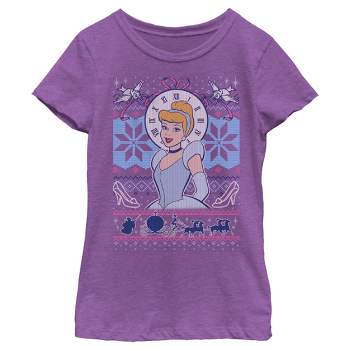 Girl's Disney Cinderella Christmas Sweater T-Shirt